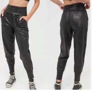 AERIE offline faux leather joggers Casual Comfy Lounge sz L